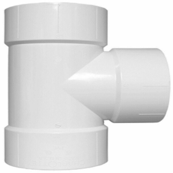 Homecare Products Schedule 40 1.5 in. Hub x 1.5 in. Dia. Hub PVC Vent Tee HO2738903